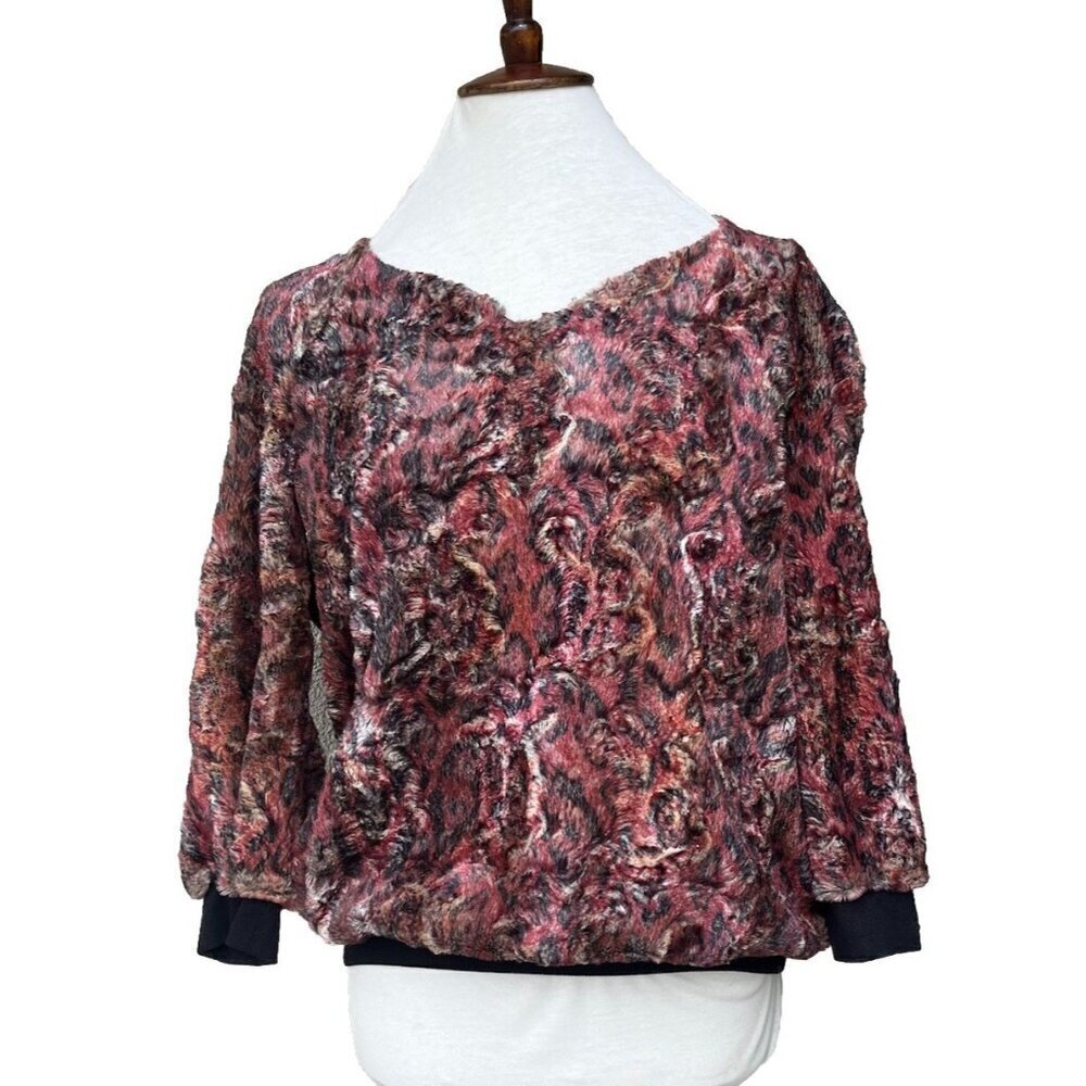 Diesel Women's F-Riga 3/4 Sleeve Sweatshirt V-Neck Sweater Size Small $248 Italy